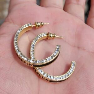 Gold and Silver Hoop Earrings